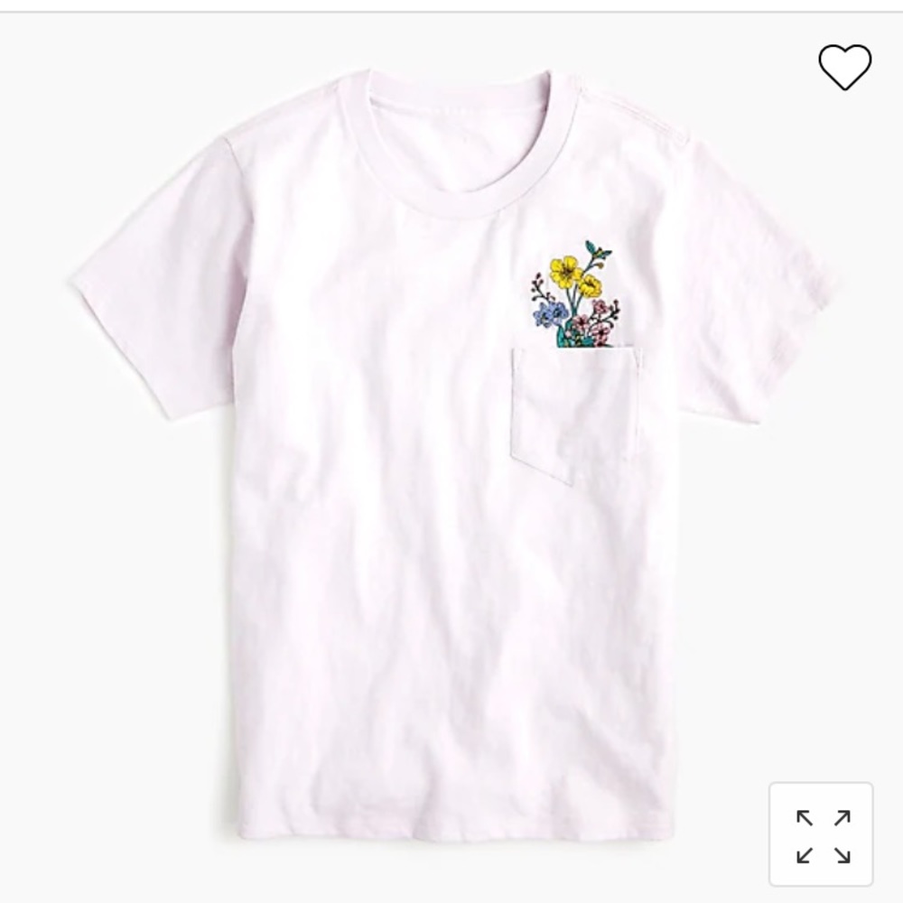 J. Crew Flower Pocket tee